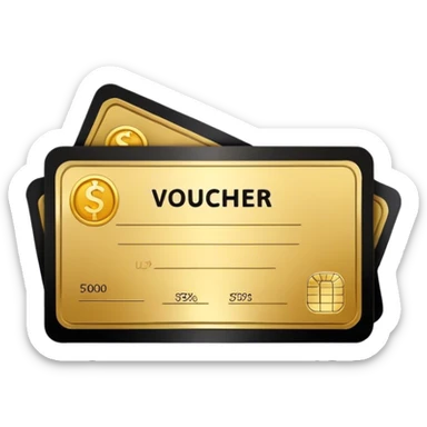 feedback/voucher like a note make it black and gold sticker