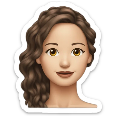 brunette Jennifer Lawrence sticker