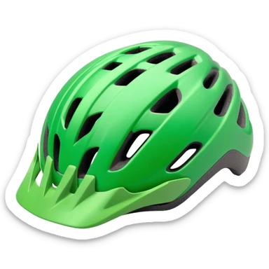 A greenbicycle helmet sticker