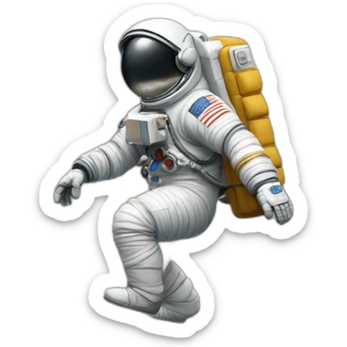 Astronaut surfing on the moon saying LFG sticker