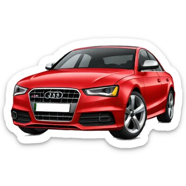 Red audi sticker