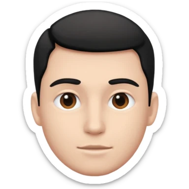 Tender Portrait male B&W sticker