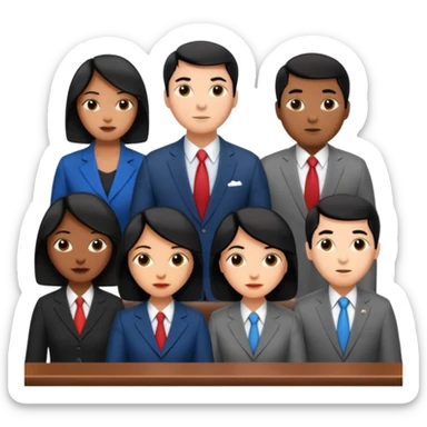 congressional meeting of people with black hair sticker