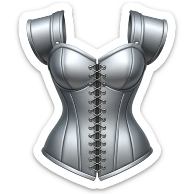 heavy corset armor modern silver sticker