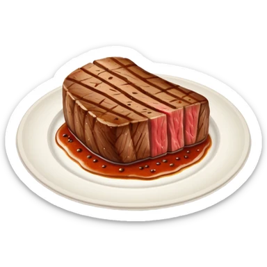 Steak on a plate sticker