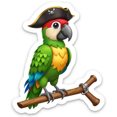 pirate parrot sticker