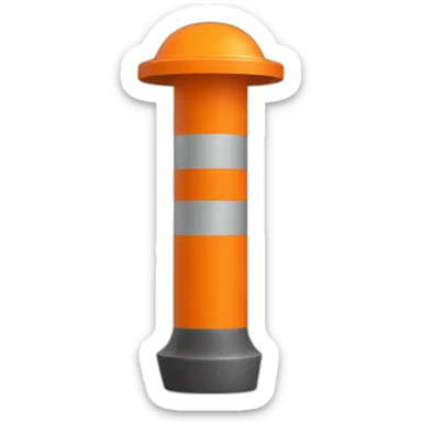 orange bollard sticker