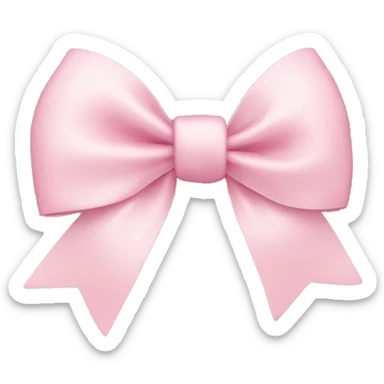 Light pink bow sticker