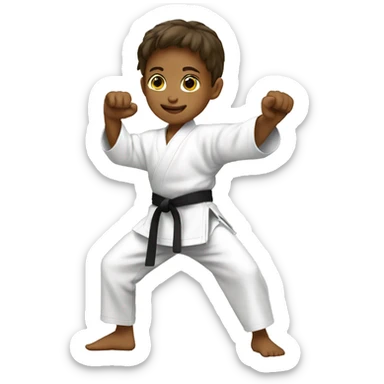  8 year old doing karate sticker