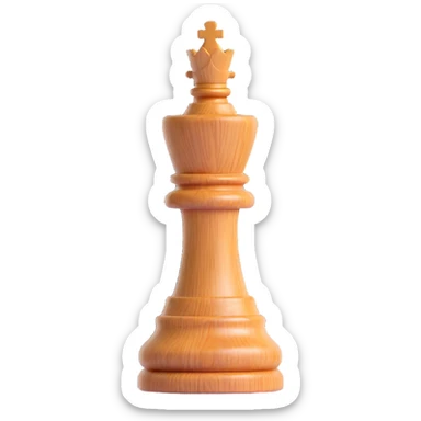 rook chess piece, wooden texture, polished, realistic, 3D emoji style, no text sticker