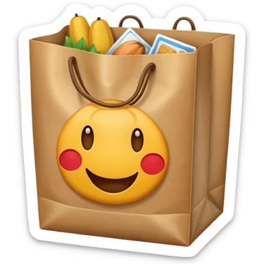 sacs de courses alimentaire sticker