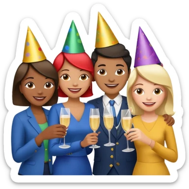 Personas reunidas charlando distendidamente sticker