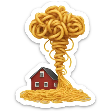 Tornado made of spaghetti  sticker