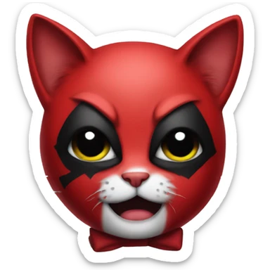 Deadpool cat sticker