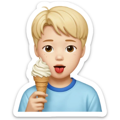 Jimin eating ice cream sticker