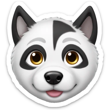 Black and white husky with different eyes sticker