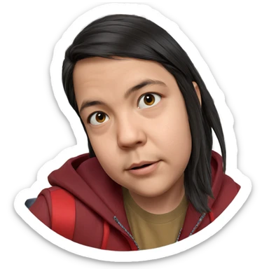 realistic portrait of boy sticker