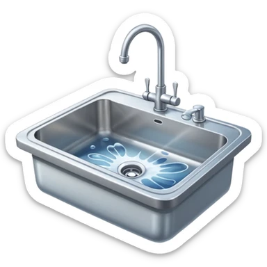 kitchen sink with water sticker