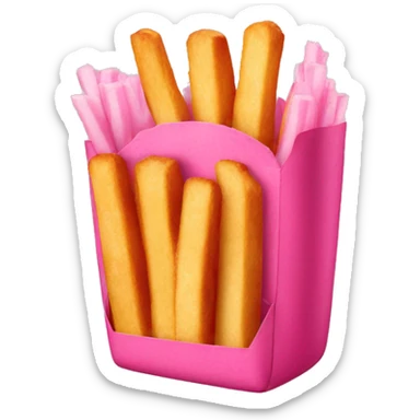 pink fries chicken sticker