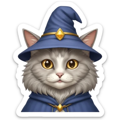 A wizard cat sticker
