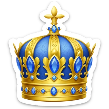 Blue crown with a lemon on the top sticker