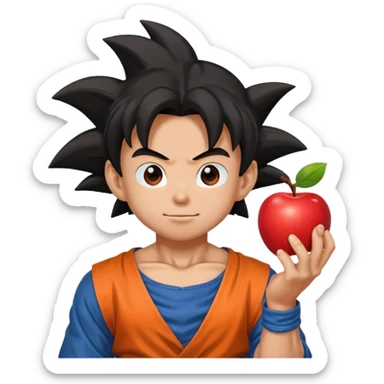combine a fruit and goku sticker