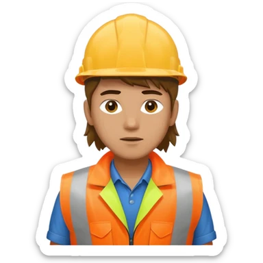create a realistic emoji of a logistic worker in different weather situuations sticker