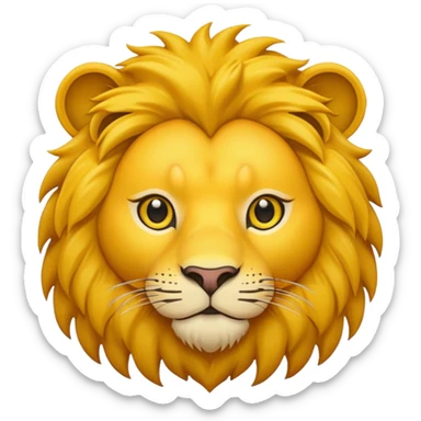 lion face emoji dot eyes sticker