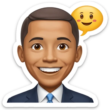 Barack Obama con una nube de dialogo diciendo "Come on!" sticker