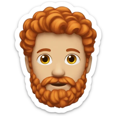 red head beard men do genius things sticker