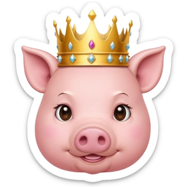 pig princess sticker