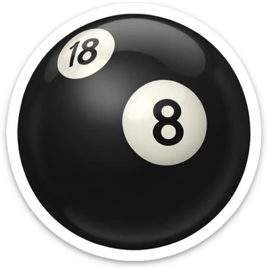 As este emoji 🎱 pero ponele un 1 a la par del ocho  sticker