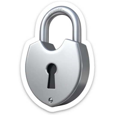 padlock with a keyhole, symbolizing 'locked in' sticker