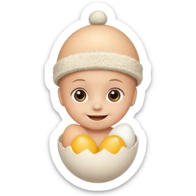 funny egg funny newborn sticker