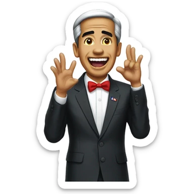 president jokowi being excited emoji sticker