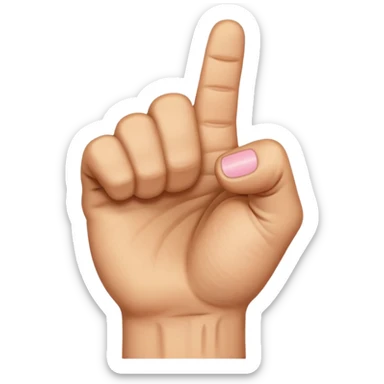 light brown hand in a fist with pinky finger raised sticker