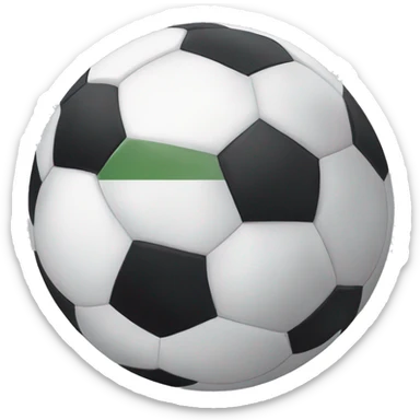 a soccer ball with mía les sticker