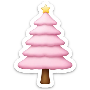 Light pink Christmas tree sticker