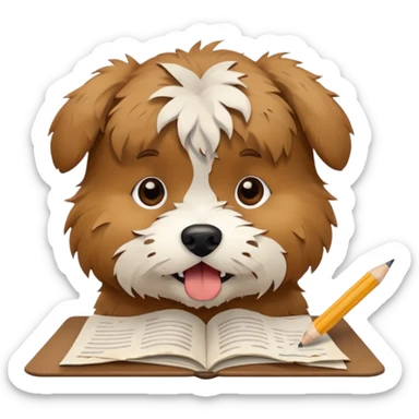 Dog eat homework sticker