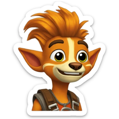 daxter videogame sticker
