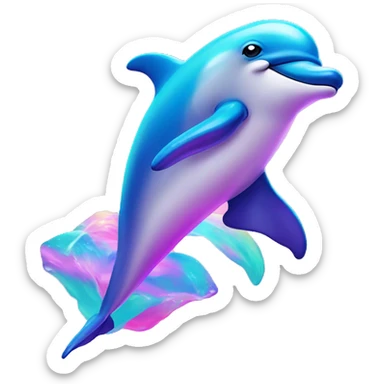 Lisa Frank dolphin sticker