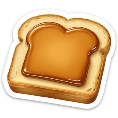 toast of bread with dulce de leche in it sticker