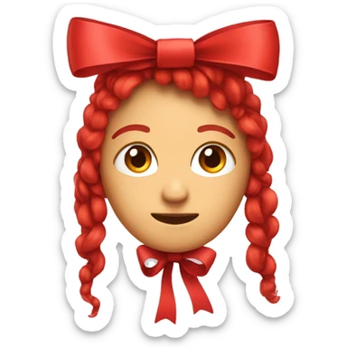 Red bow sticker