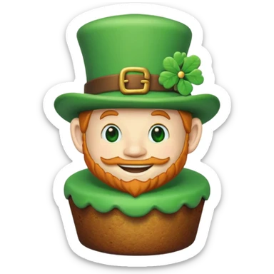 green leprechaun cake sticker