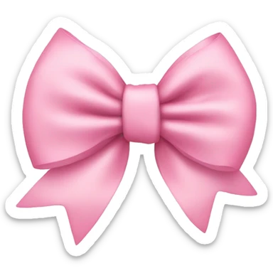 Baby pink bow sticker