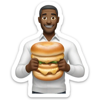Bagel man stealing vibes  sticker