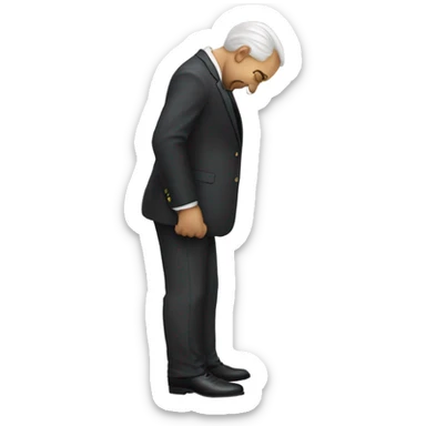 Gentlemen bowing sticker