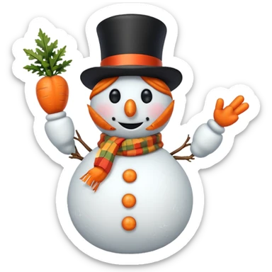 dancing snowman sticker