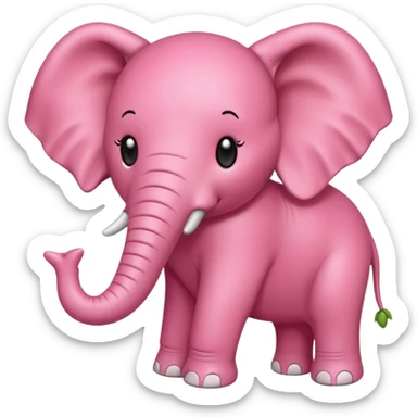 Strawberry elephant sticker