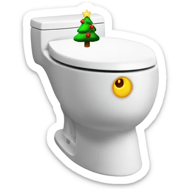 Skibidi toilet but Christmas  sticker